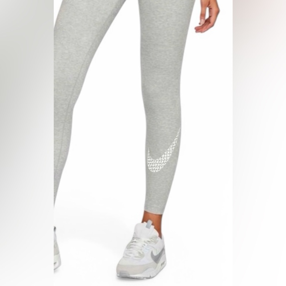 Nike Athleisure Gray Slim Pants‎ Dri-FIT Houndstooth Swoosh Minimalist- L